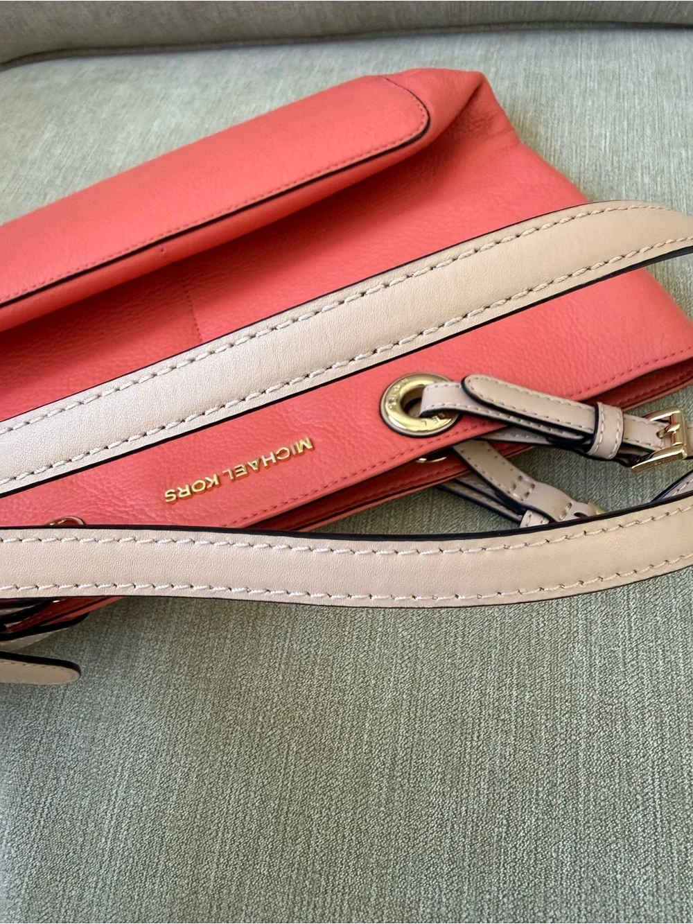 MICHAEL by Michael Kors Bedford Medium Pebbled Leather Tote - Coral
